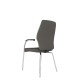 Upholstered Seat And Back Chair With Chrome 4 Leg Frame